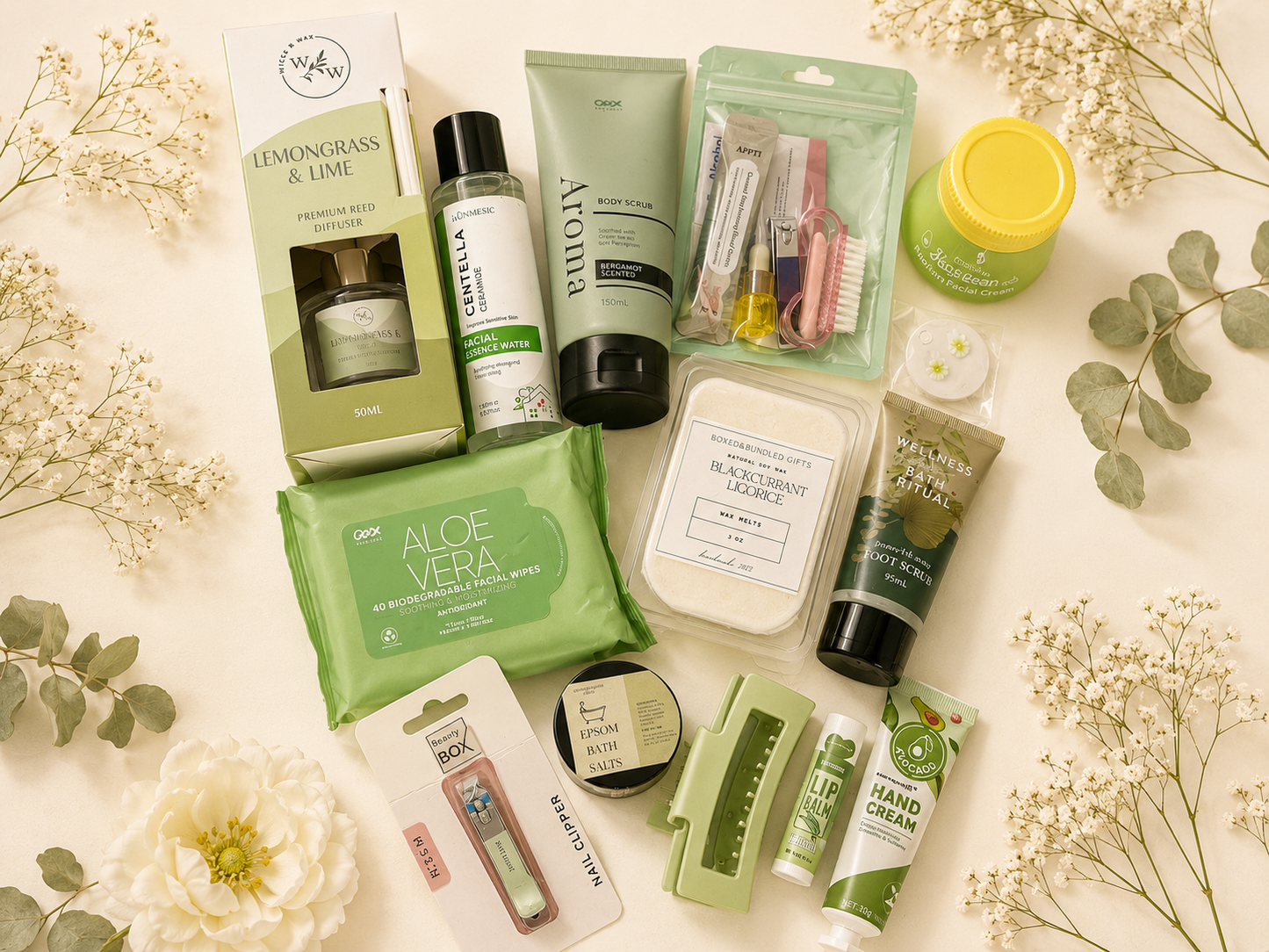 Green Serenity Self Care Gift Box